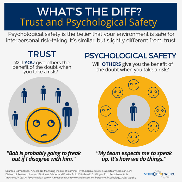 Trust and psychological safety: two vital ingredients in the recipe for high-performing teams
